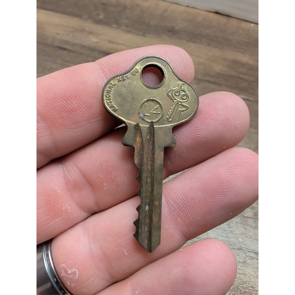 Vintage National Key Company Brass Key L4 E11 Mr. Key Lot Of 2 - Picture 2 of 6